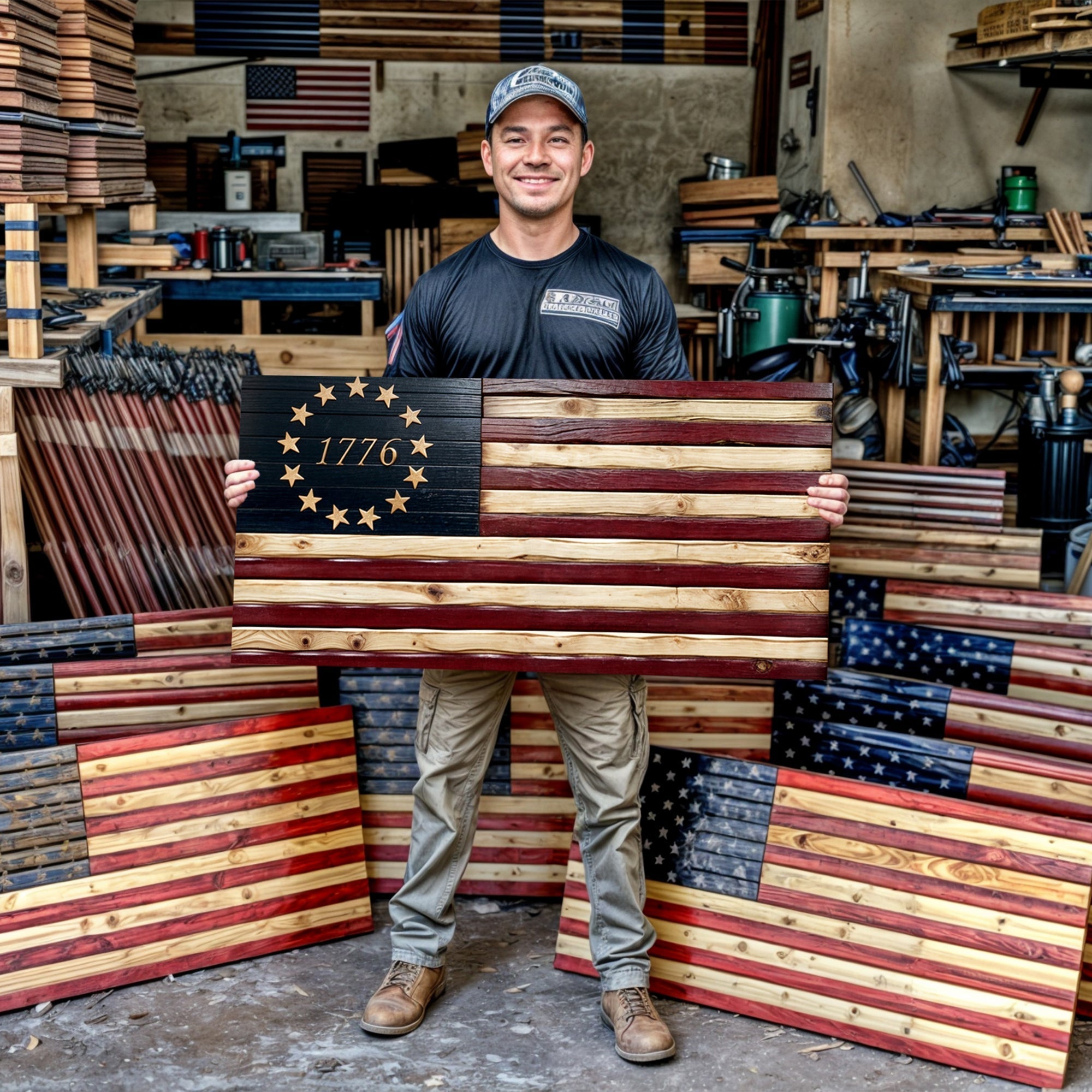 1776 American Flag Wall Art - PatriotDepot.com