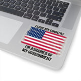 I Love My Country Kiss-Cut Stickers (4 sizes)