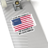 I Love My Country Kiss-Cut Stickers (4 sizes)