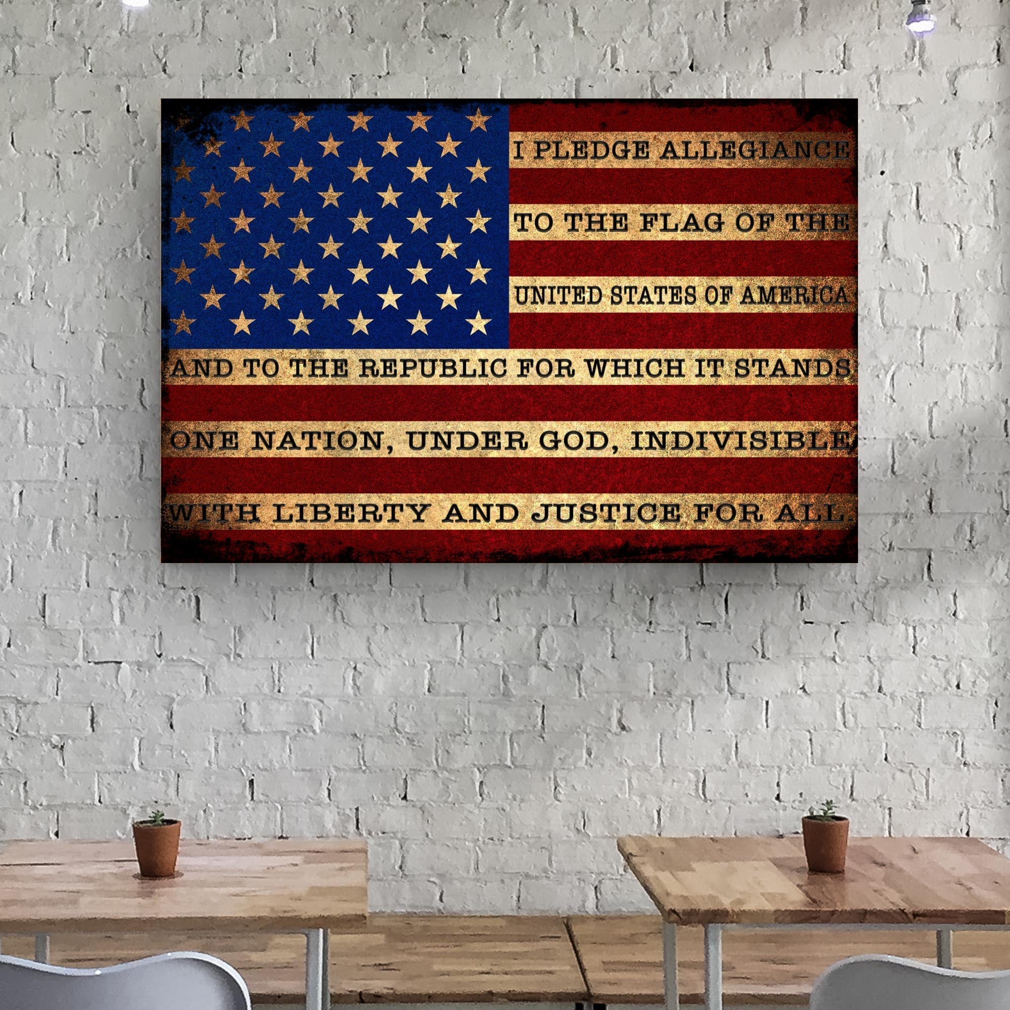 I Pledge Allegiance To The Flag Of USA Sign - PatriotDepot.com