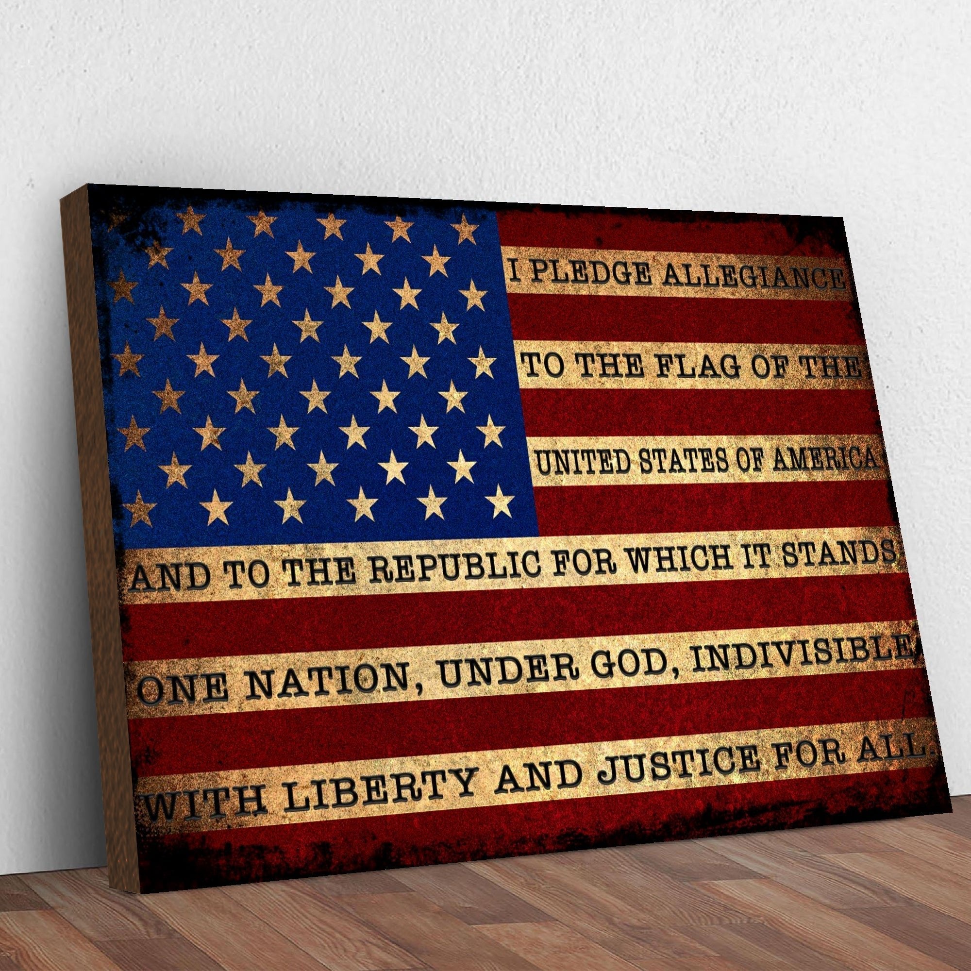 I Pledge Allegiance To The Flag Of USA Sign - PatriotDepot.com