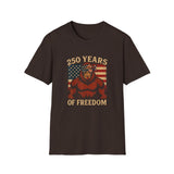 Patriotic Squatchin’ for Freedom – 250 Years Strong T-Shirt