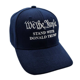 We the People Stand with Trump Embroidered Hat (Navy)