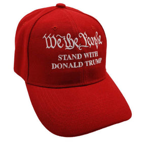 We the People Stand with Trump Embroidered Hat (Red)
