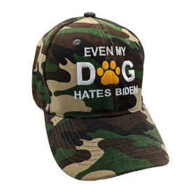Even My Dog Hates Biden Embroidered Hat (Camo)