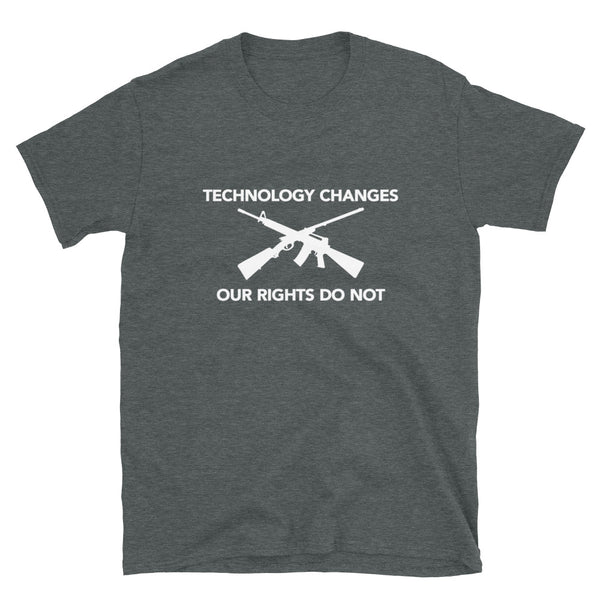 Technology Changes Our Rights Do Not (Fitted T-Shirt)