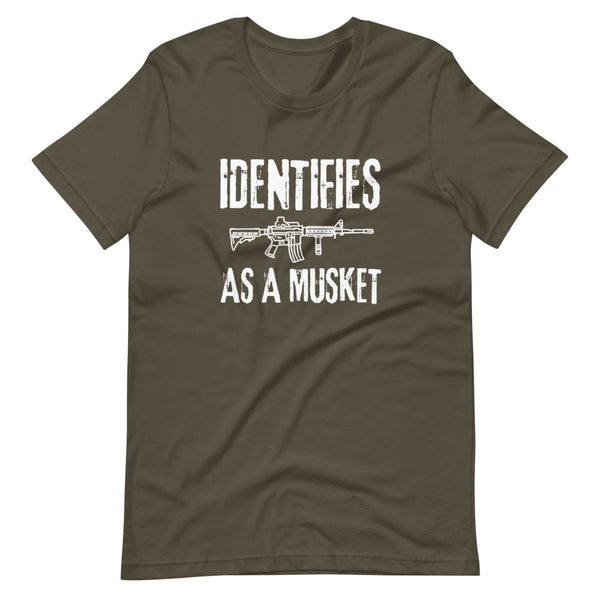 Identifies as a Musket (Fitted T-Shirt)