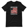 United We Stand. Disarmed We Fall (Fitted T-Shirt)