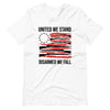 United We Stand. Disarmed We Fall (Fitted T-Shirt)